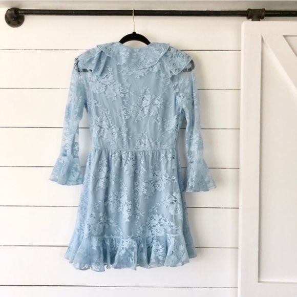 MAJORELLE Lace Ruffle Faux Wrap Dress from Revolve - Picture 2 of 3